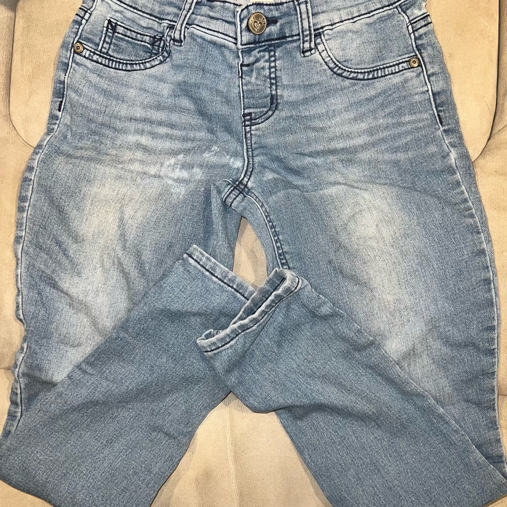 Pull-On Jeans Leggings Girl Size 10 Med light Wash